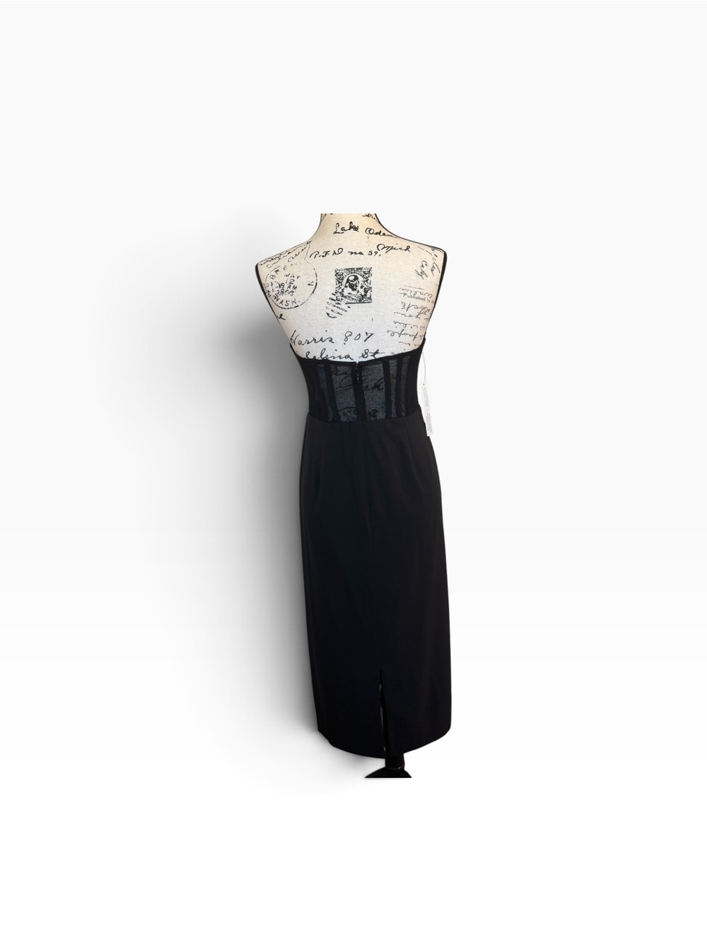 Hutch Selene Corset Black Lace Strapless Midi Dress Dark Romance Witchy Size 8 - Picture 3 of 9